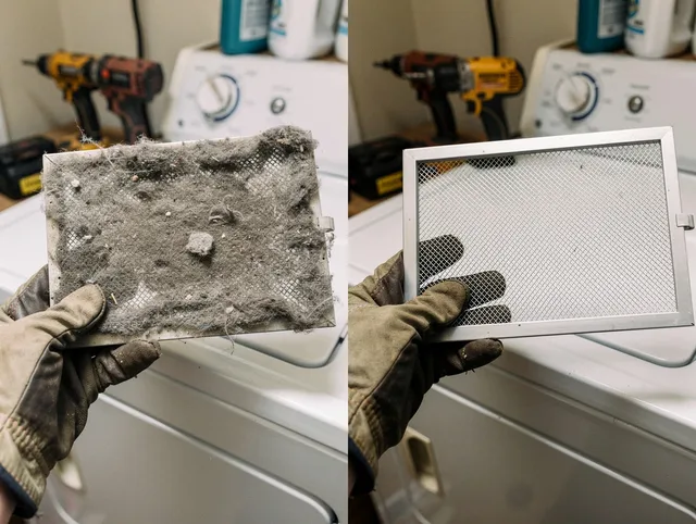Professional lint trap cleaning by Matthews Dryer Vent Cleaning in Matthews