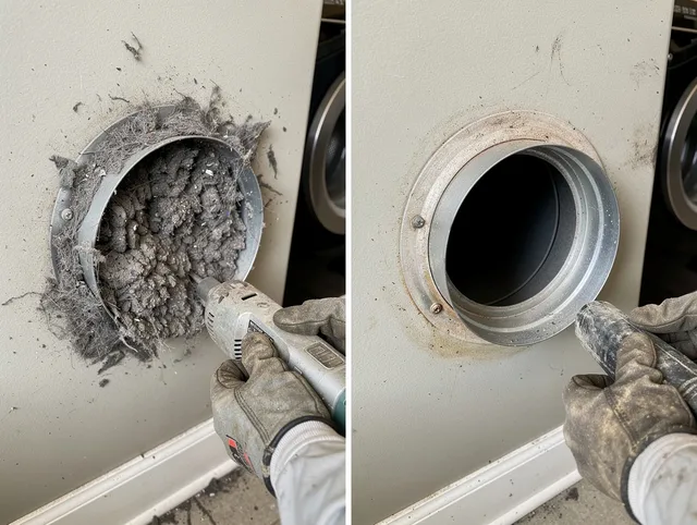 Professional clogged vent cleaning by Matthews Dryer Vent Cleaning in Matthews