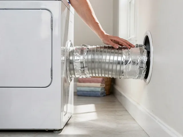 Professional dryer vent hose installation by Matthews Dryer Vent Cleaning in Matthews
