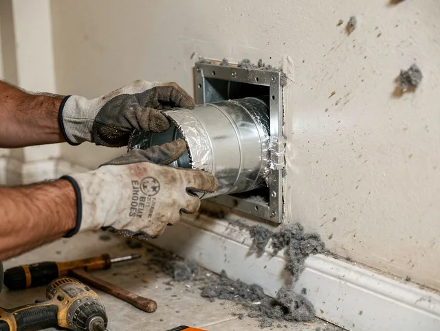Professional dryer vent repair and installation by Matthews Dryer Vent Cleaning in Matthews