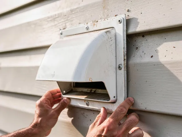 Matthews Dryer Vent Cleaning technician delivering thorough residential dryer vent cleaning service in Matthews